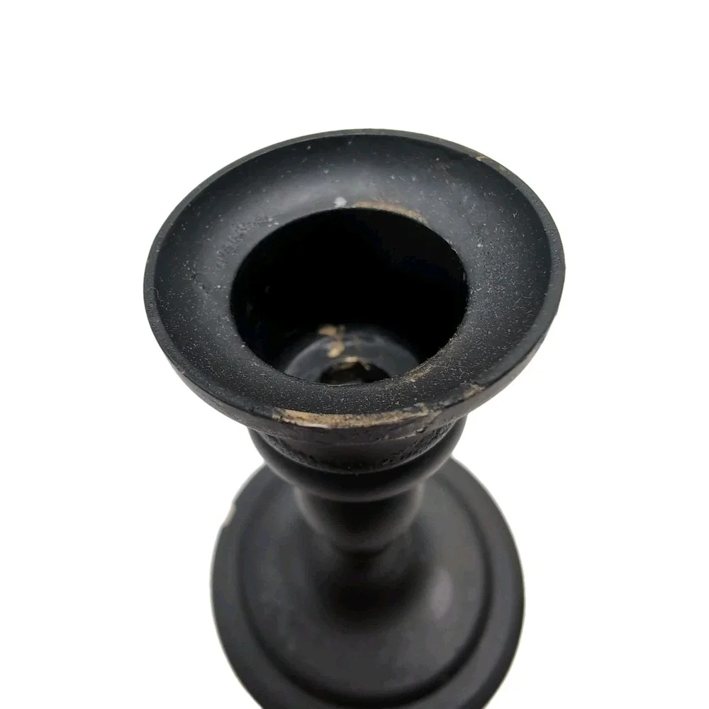 Baldwin‎ Pair Candlesticks Taper Candle Holders Classic Black Metal 4.5